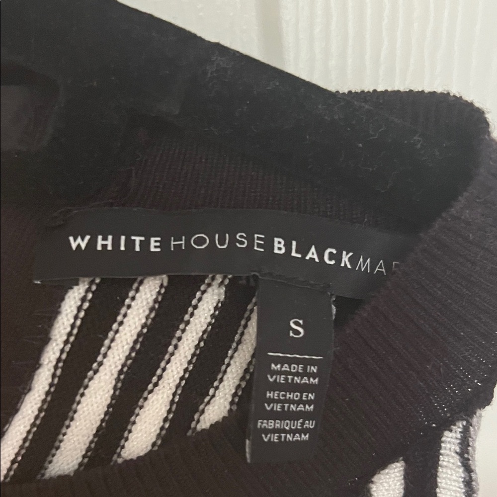 WHBM Black and White Knit Halter Women's Top Size S - Picture 6 of 8